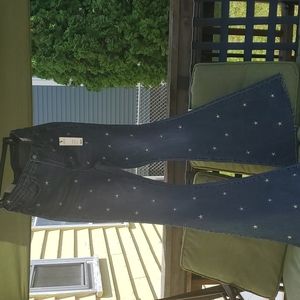 Judy Blue High waisted super Flare Jeans with stars